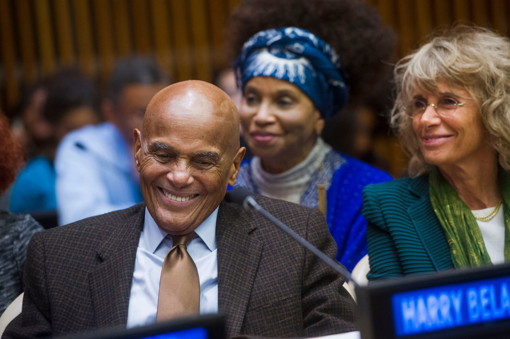 UNICEF Goodwill Ambassador Harry Belafonte takes part in a special event at UN Headquarters in New York in 2015 on Confronting Structural Racism against People of African Descent. (file)